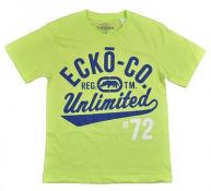 Ecko Unltd Boys Key Lime & Navy Blue Graphic Logo Top Size 4 5 6 7 10/12