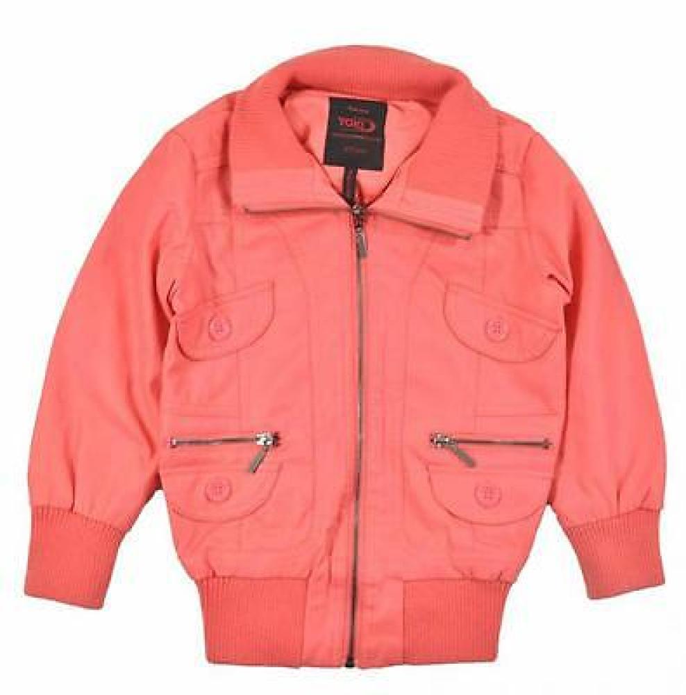 Yoki Girls Coral Faux Leather Outerwear Jacket Size 4 5 6 6X 68