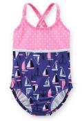 Carter's Girls Blue & Pink Sailboat One Piece Swimsuit Size 4