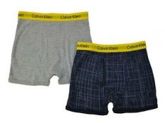 Calvin Klein Boys Gray & Navy 2 Pack Boxer Briefs Size 4/5 6/7 8/10 12/14 16/18