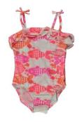 OshKosh B'gosh Toddler Girls Fish Printed One-Piece Swim Suit Size 2T