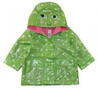 Carter's Infant Girls Green Polka Dot Rain Jacket Size 12M $44