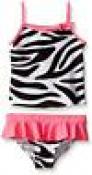 Osh Kosh Big Girls Two Piece Zebra Tankinit Set Size12 $36