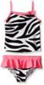Osh Kosh Big Girls Two Piece Zebra Tankinit Set Size12 $36