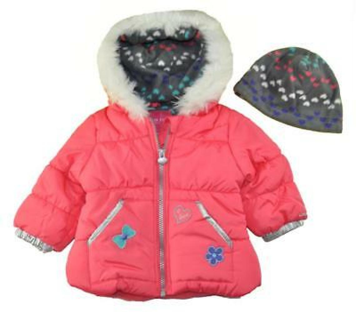 London Fog Infant Girls Pink Coat With Hat Size 12M 18M