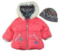 London Fog Infant Girls Pink Coat With Hat Size 12M 18M