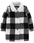 Carter's Infant Girls Faux Wool Plaid Jacket Size 12M 18M 24M