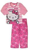 Hello Kitty Girls Pink & Multi Color 2pc Pajama Pant Set Size 4 10