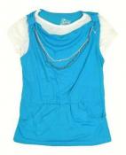 Star Ride Big Girls Turquoise Top W/Necklace Size 10/12 $22