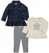 Calvin Klein Infant Girls Blue Jacket 3pc Pant Set Size 3/6M 6/9M 12M 18M 24M