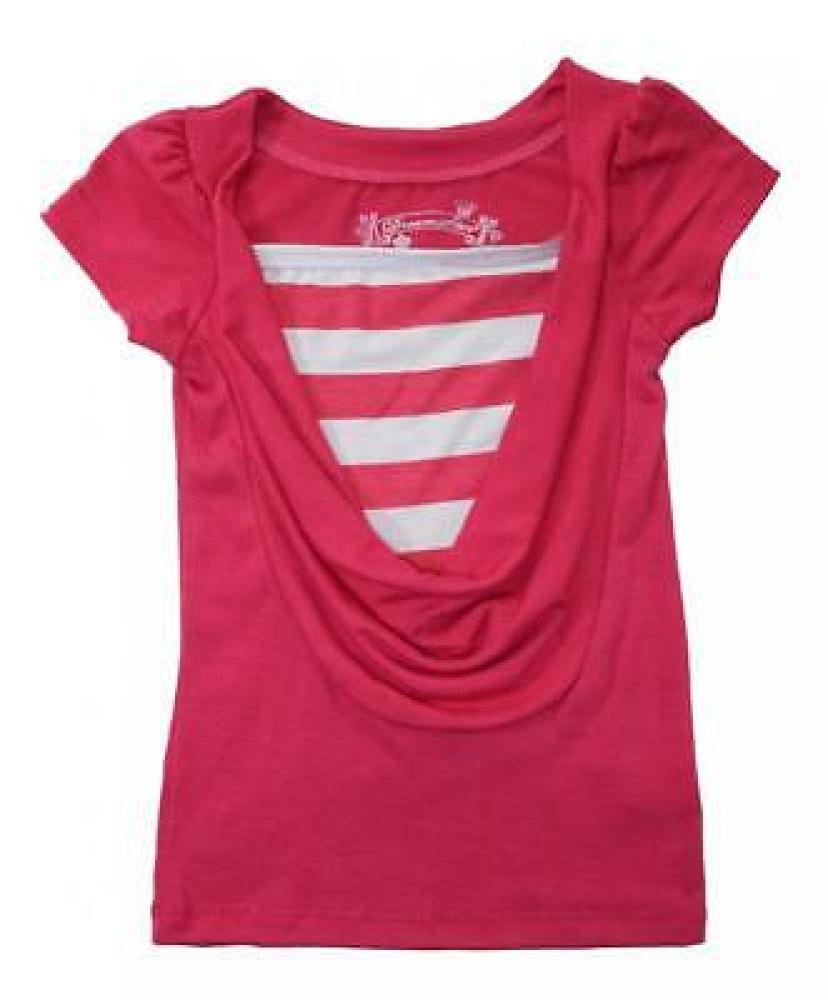 Dream Star Girls Hot Pink Cat Cowl Neck Top Size 4 $24