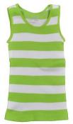 Chances R Girls Striped Lime Green & White Seamless Tank Top Size 4