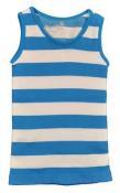 Chances R Girls Striped Turquoise & White Seamless Tank Top Size 4