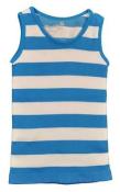 Chances R Girls Striped Turquoise & White Seamless Tank Top Size 4