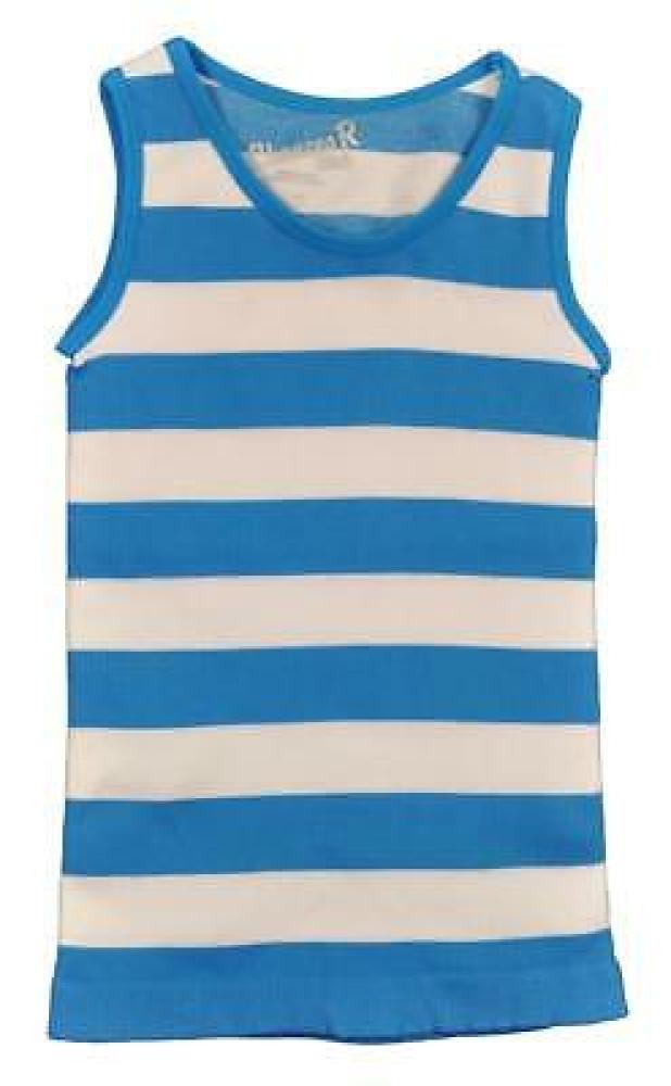 Chances R Girls Striped Turquoise & White Seamless Tank Top Size 4