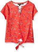 Diesel Big Girls Red Signature Logo Top Size 7 8/10 12 14 $32