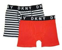 DKNY Boys' Red & Black 2 Pack Boxer Brief Size S M L XL