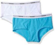 Diesel Girls Aqua & White Two-Pack Boy Short Panties Size S M L