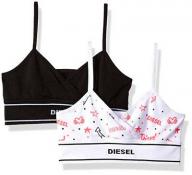 Diesel Girls Black & Multi Color Two-Pack Seamless Bralette Size S M L XL
