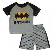 Batman Toddler Boys S/S Gray Top Two-Piece Short Set Size 2T 3T 4T