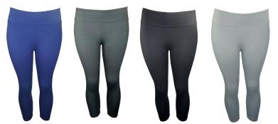 Emme Jordan Women's 4 Pack Capri Length Leggings Size S M L XL