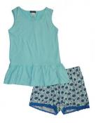 Emme Jordan Womens Blue Dream Catcher Two-Piece Pajama Short Set Size S M L XL