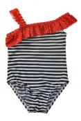 Just One You Infant Girls Navy Striped One Piece Swimsuit Size 12M
