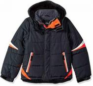 London Fog Big Grey & Orange Puffer Jacket Size 8 10/12 14/16