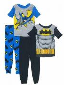 Batman Boys 4-Piece S/S Cotton Pajama Set Size 4 6 8 10 $44