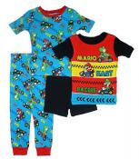 Super Mario Boys Mario Kart 4pc S/S Cotton Pajama Set Size 4 6 8 10 $48