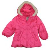 Osh Kosh B'gosh Infant Girls Pink Faux Fur Trim Coat Size 12M $60