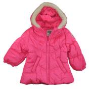 Osh Kosh B'gosh Infant Girls Pink Faux Fur Trim Coat Size 12M $60