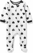 Calvin Klein Infant Girls Heart Print Coverall Size 0/3M 3/6M 6/9M $32