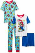 Super Mario Boys 4pc Pajama Set Size 4 6 8 10