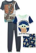 Star Wars Boys Mandalorian 4pc Pajama Set Size 4 6 8 10
