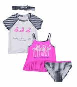 Tommy Bahama Girls Flamingo 4Pc Rashguard Set Size 2T 3T 4 5 6 6X