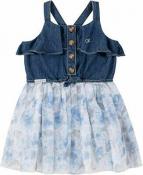 Calvin Klein Girls Blue & White Floral Tutu Dress Size 2T 3T 4T 4 5 6 6X $55