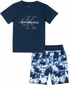 Calvin Klein Boys S/S Blue Top 2pc Short Set Size 2T 3T 4T 4 5 6 7 $55