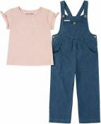 Calvin Klein Girls S/S Rose 2pc Overall Set Size 2T 3T 4T 4 5 6 6X $55