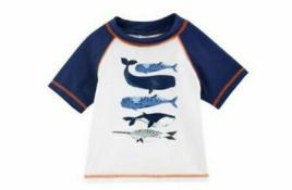 Carter's Infant Boys S/S White Rashguard Top Size 18M 24M $24
