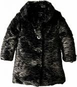 Calvin Klein Girls Zebra Print Faux Fur Coat Size 2T 5 $79.50