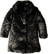Calvin Klein Girls Zebra Print Faux Fur Coat Size 2T 5 $79.50