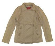 Celsius Big Girls Camel Faux Leather Outerwear Jacket Size 7 12/14 