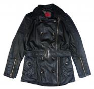 Celsius Big Girls Black Faux Leather Outerwear Jacket Size 7 8/10 12/14 16 $145