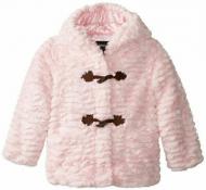 Rothschild Infant Girls Pink Faux Fur Mid-Weight Coat Size 18M
