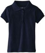 Eddie Bauer Girls Short Sleeve White Interlock School Polo Size 4 5/6 6X $26