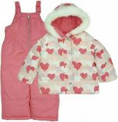 Carter's Infant Girls Heart Print 2pc Snowsuit Size 12M 18M 24M