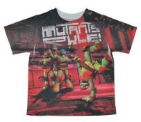 TMNT Boys Red Sublimation All Over Print Top Size 4 5/6 7
