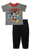 Mickey Mouse Boys S/S Gray Top Two-Piece Jogger Pant Set Size 2T 3T 4T 4 5 6 7