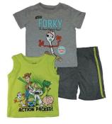 Toy Story 4 Toddler Boys Action Packed 3pc Short Set Size 2T 3T 4T